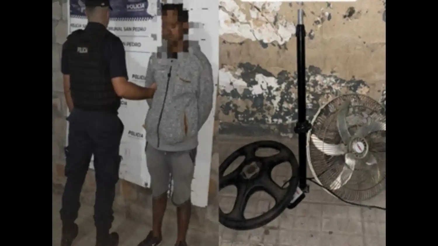 El sujeto caminaba con un ventilador que sustrajo en una vivienda de Soldado Almonacid.