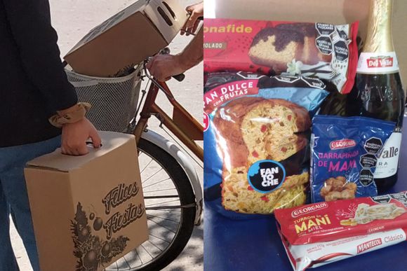Entregaron cajas navideñas en la Municipalidad: sidra, pan dulce y cuatro productos más