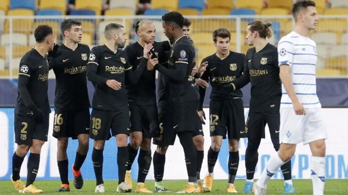 Sin Messi, el Barcelona goleó al Dinamo Kiev