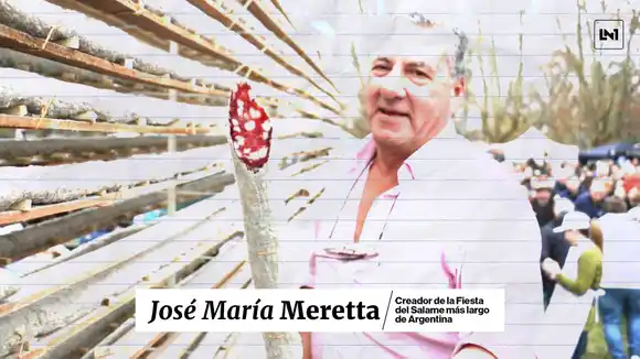 El creador de la Fiesta del Salame más largo de Argentina: Se fundió como chacarero pero una noticia le cambió la vida