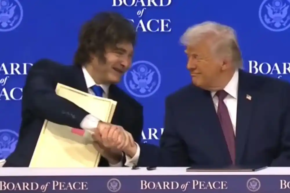 Milei firmó el ingreso de Argentina al Consejo de la Paz de Trump como miembro fundador