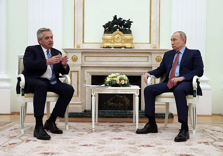 Elogios cruzados Entre Fernández y Putin