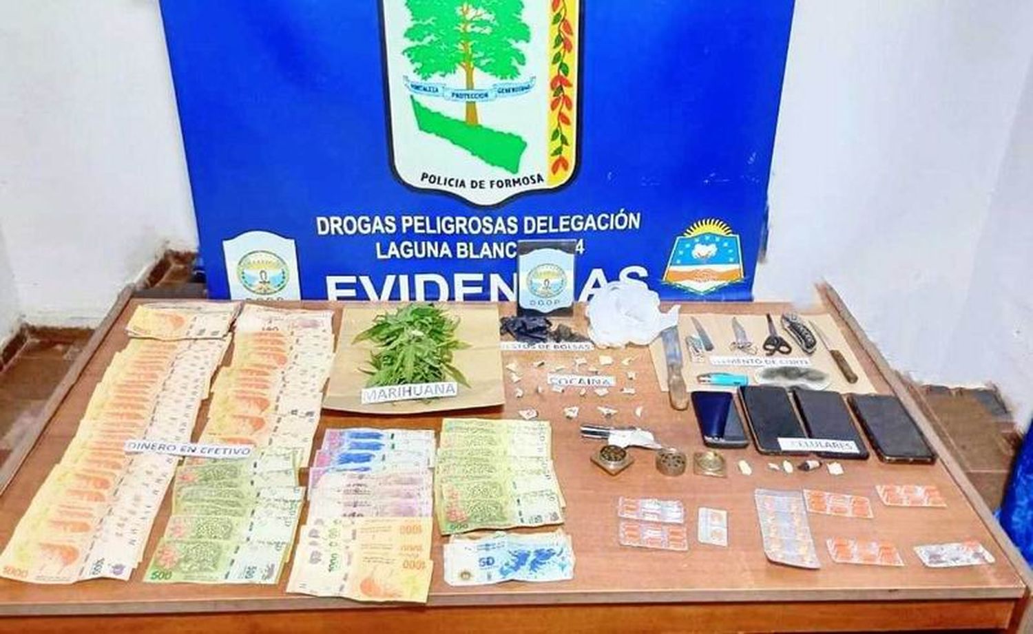 Desarticularon centros de venta de 
drogas en Laguna Blanca y en Clorinda