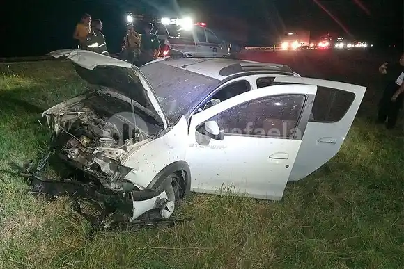 Fuerte accidente sobre la Ruta Nacional 19: terminaron en el Hospital de Rafaela con múltiples fracturas
