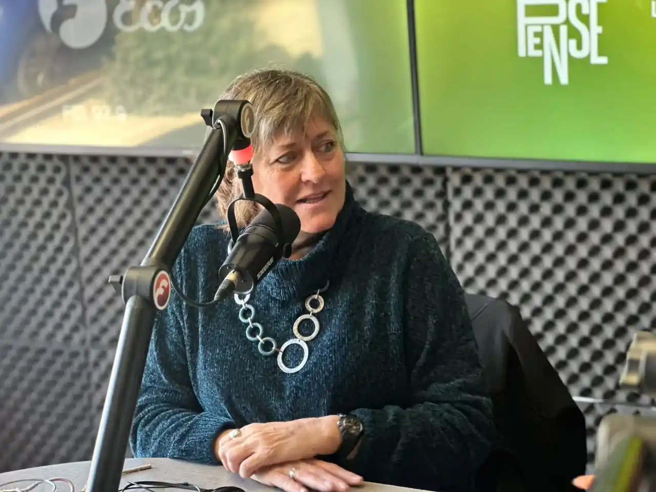 Norma Pereyra. En las instalaciones de Ecos Radio