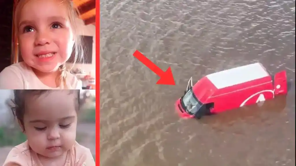 Delfina, Pilar y la camioneta en la que viajaban