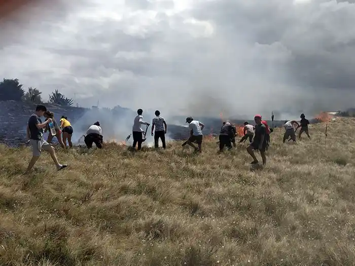 Balneario Los Angeles: vecinos controlaron un nuevo incendio