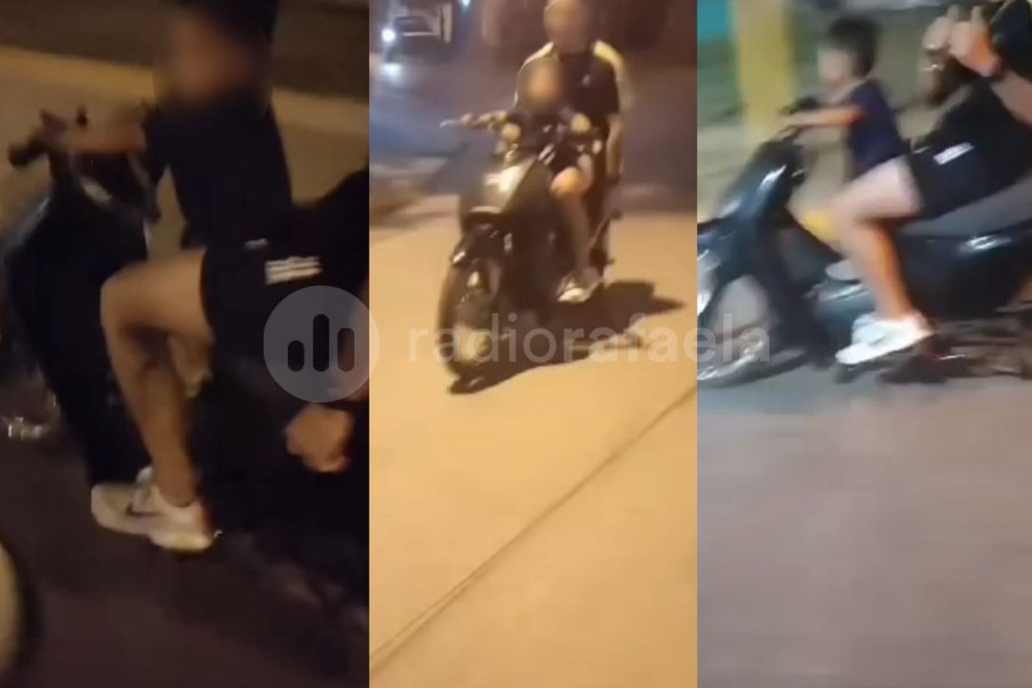 Extrema irresponsabilidad: un niño de menos de dos años fue visto conduciendo una moto en Rafaela