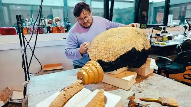 Gliptodonte. Hallaron caparazón de un animal joven