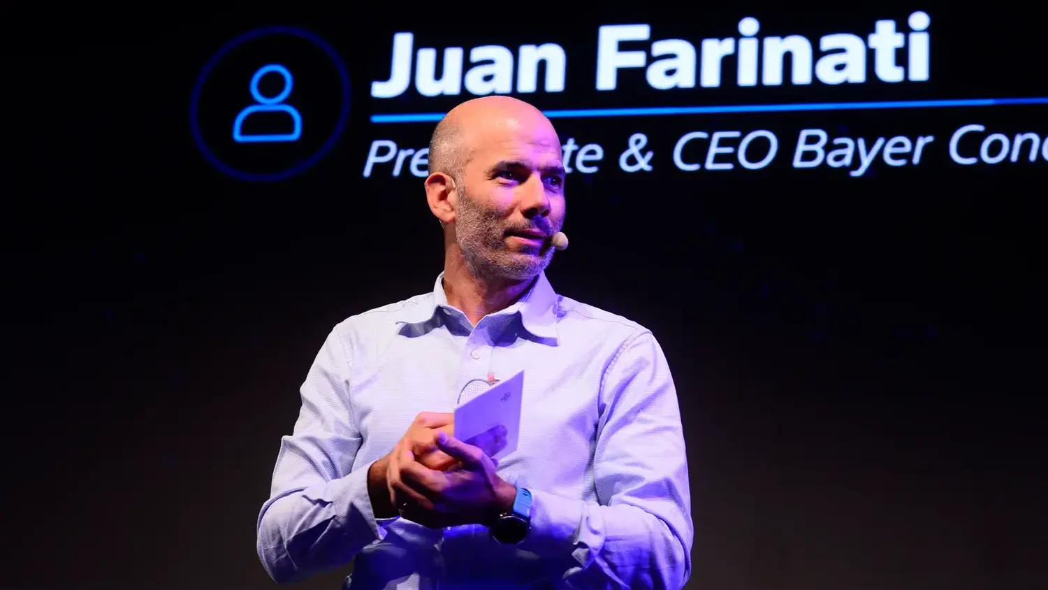 Juan Farinati, presidente y CEO de Bayer Cono Sur, destacó el papel de la innovación y el conocimiento para potenciar el desarrollo de la agricultura.