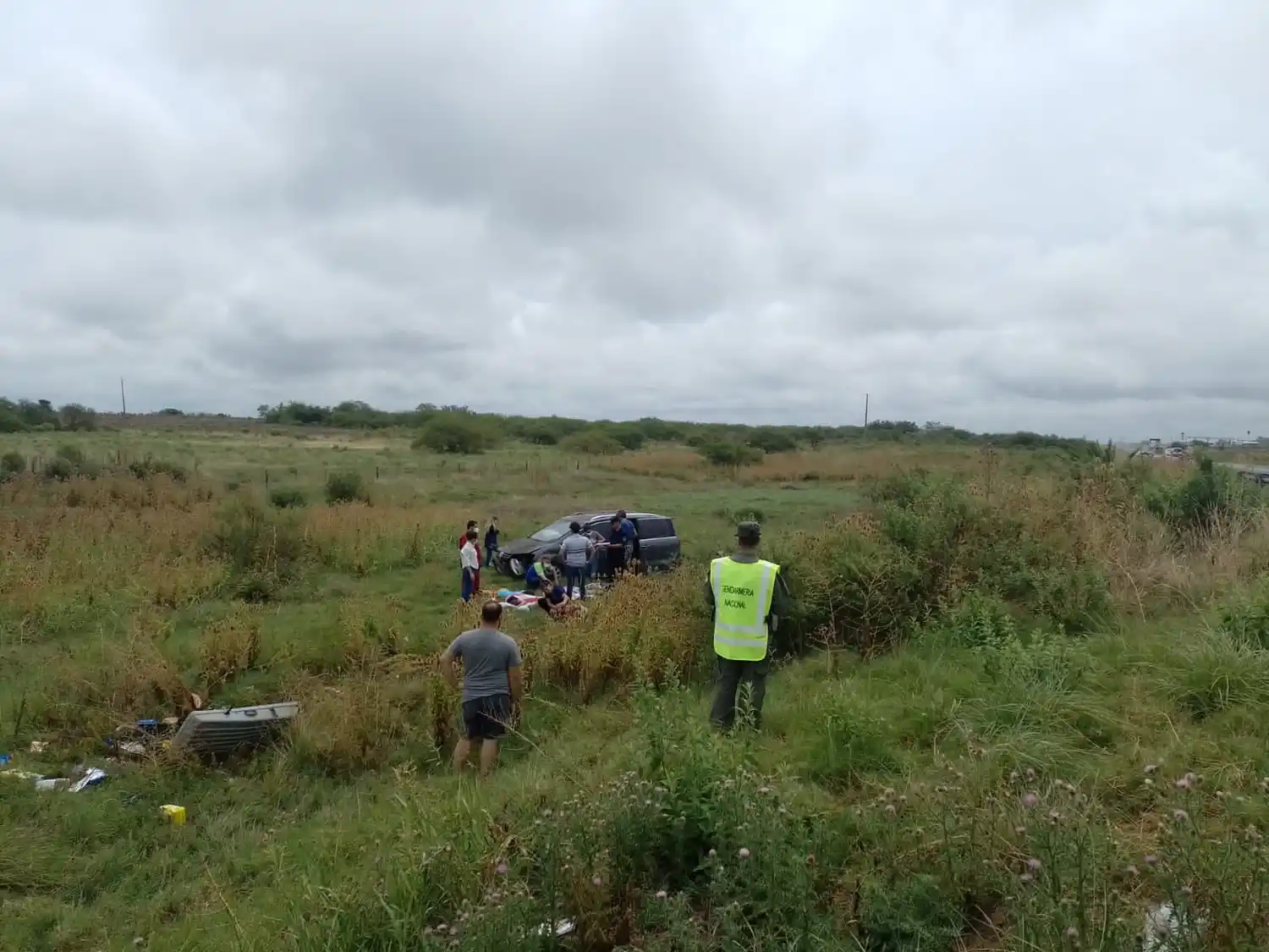 Por un accidente en la ruta 136, cinco personas fueron trasladadas al Hospital Centenario