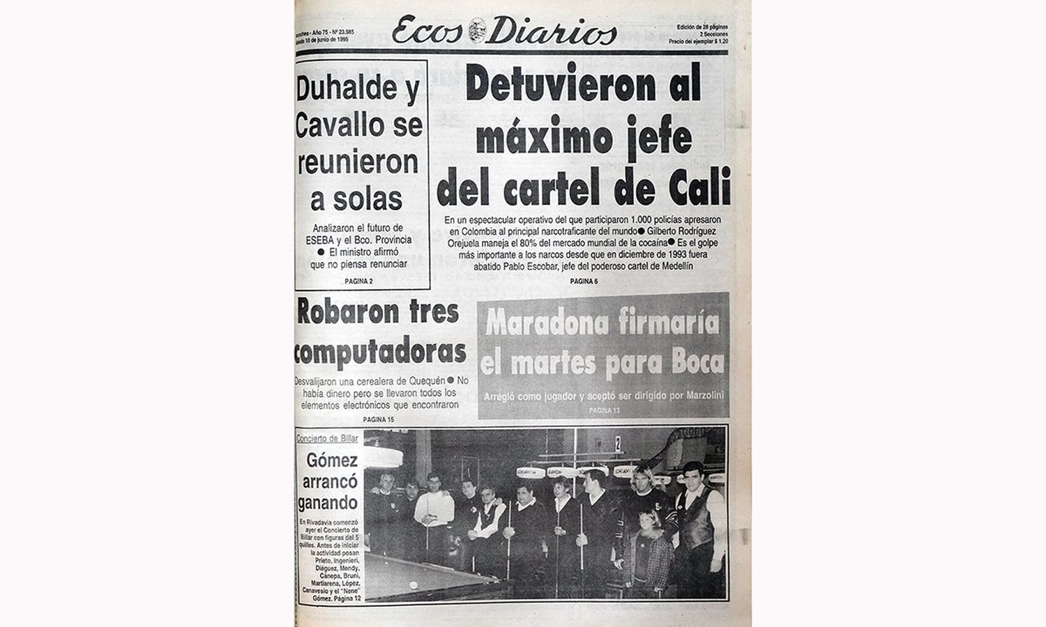 Sábado 10 de junio de 1995