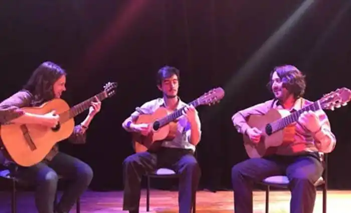 Las Guitarras Gualeyas son   tres intérpretes de   instrumentos cordófonos  oriundos de Gualeguay