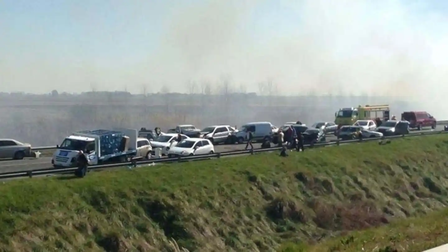Indemnizan a una vecina de Chascomús por el choque múltiple causado por humo en la ruta