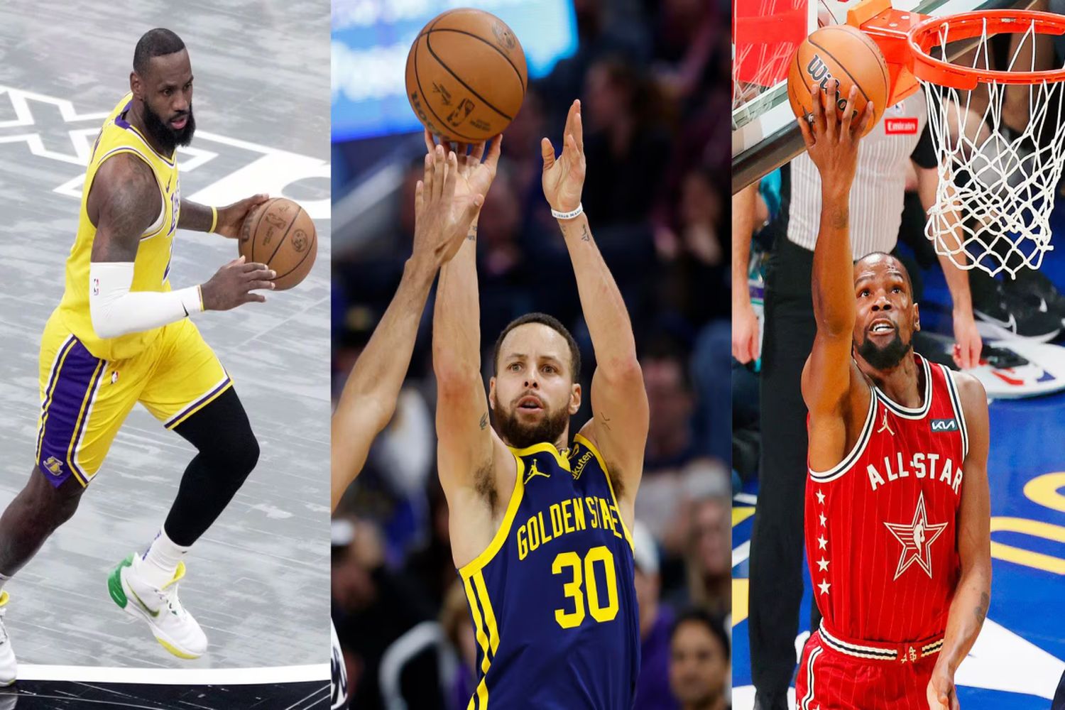 LeBron James, Stephen Curry and Kevin Durant: The triumvirate of basketball excellence, selected to lead Team USA at the Paris 2024 Olympics.