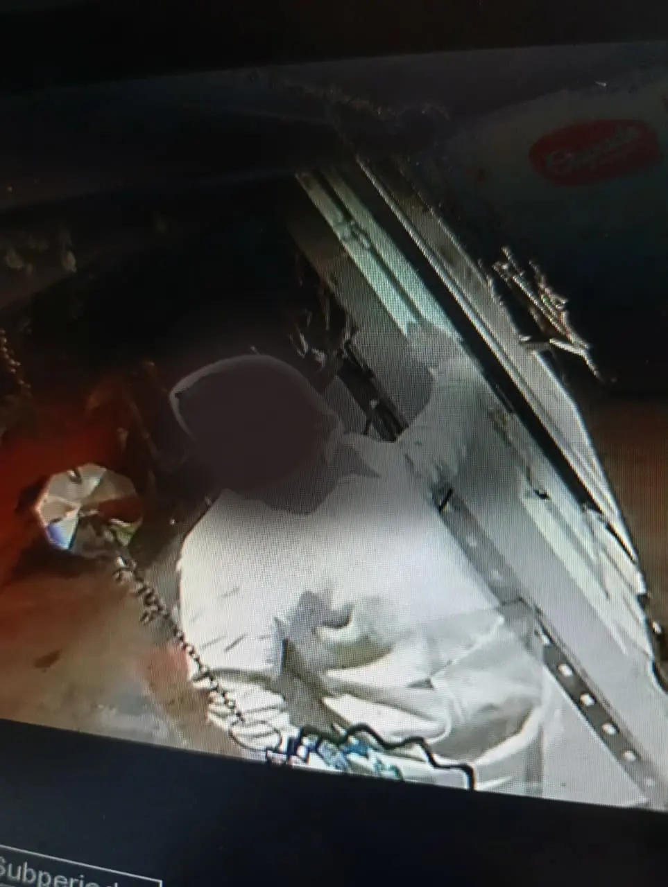 Captura de pantalla del video de la cámara de seguridad