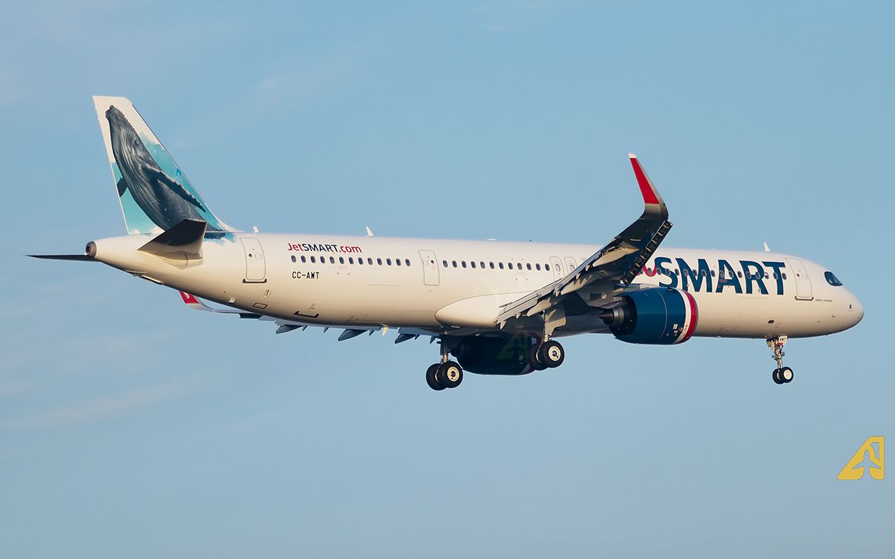 JetSMART’s first Airbus A321neo arrives in Santiago de Chile