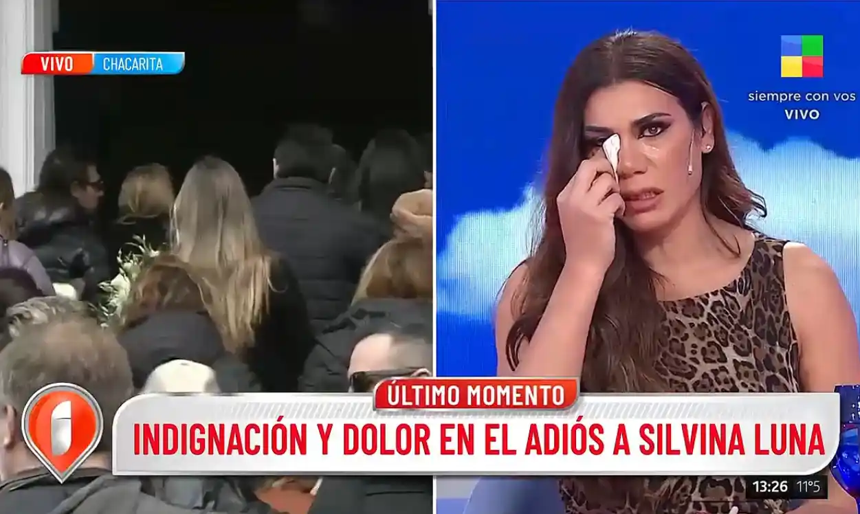 El llanto de Flor de la V mientras despedían los restos de Silvina Luna: “Sus sueños quedaron..."