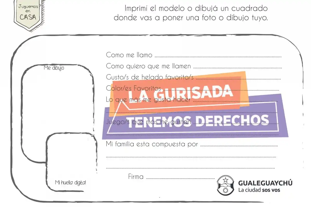 "Armá tu propio documento": La propuesta del municipio a los niños de la ciudad