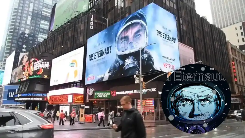 Una gran publicidad de la serie se desplegó en Times Square