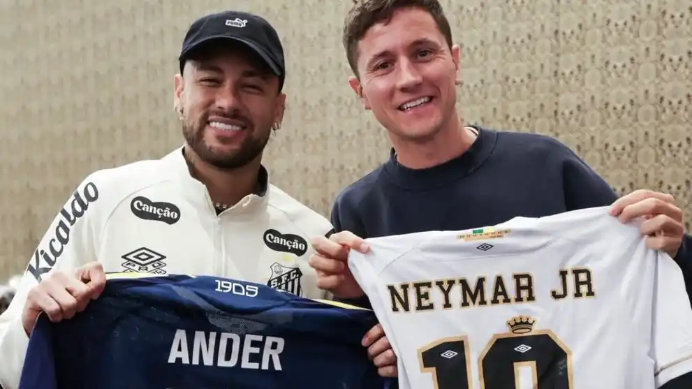 Neymar y Ander Herrera.