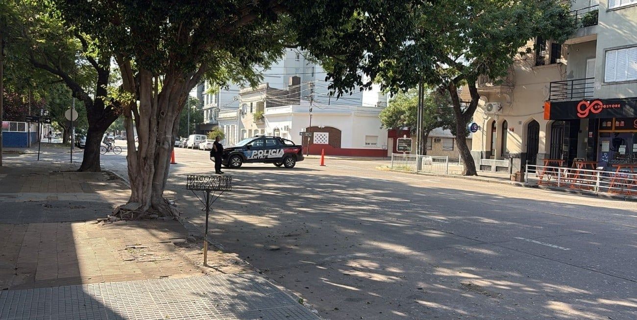 El tránsito estuvo cortado por algunos minutos en el lugar del hecho.