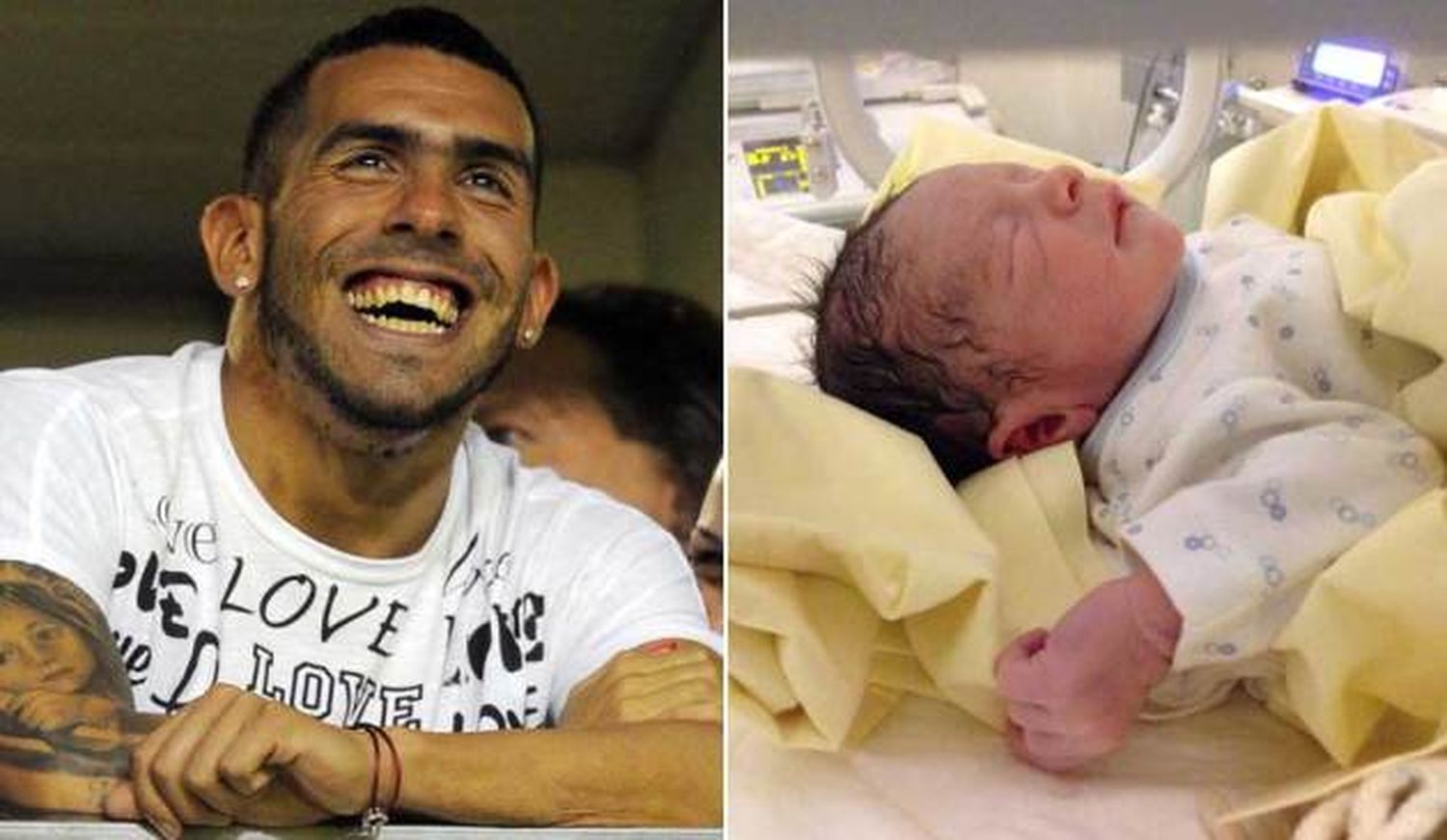 Nació Lito, el hijo de Carlos Tevez