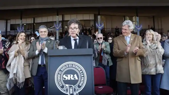 El presidente, Javier Milei, presente en el 136 inauguración de la Exposición de la Sociedad Rural Argentina.