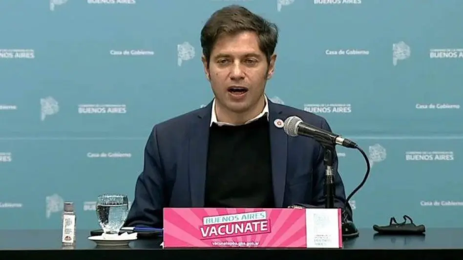 Axel Kicillof:"En fase 3 se ampliara un 20% de aforo en las actividades para personas vacunadas"