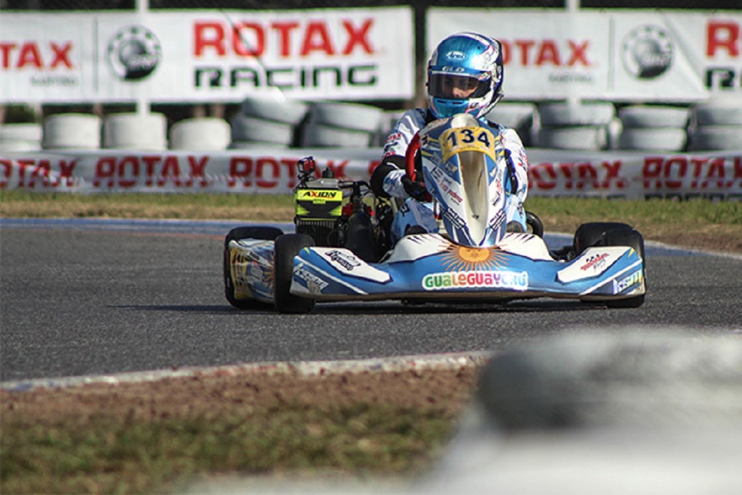 Nazareno López subió al podio en la Copa Rotax en Zárate