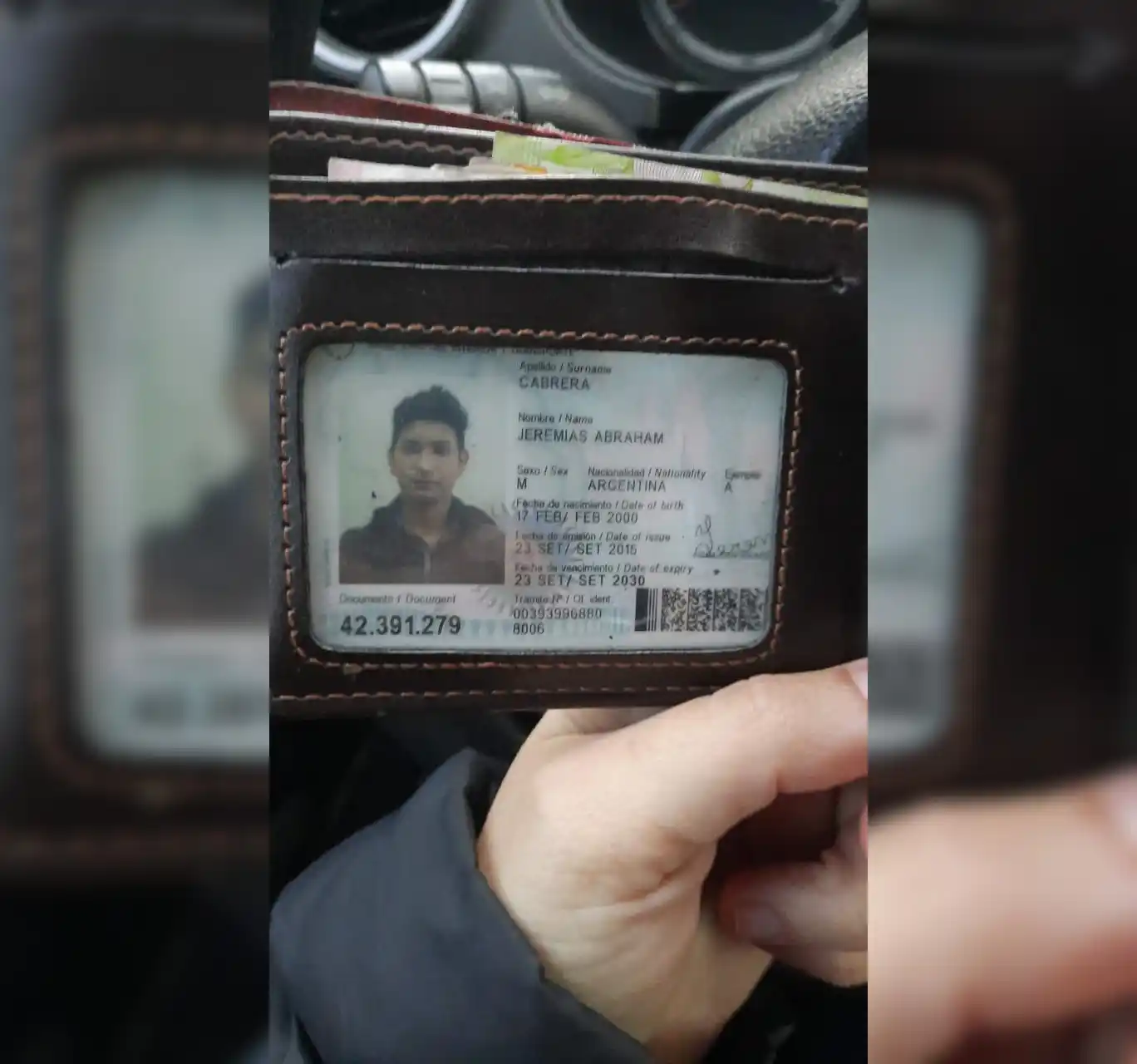 Encontraron el DNI de Jeremías Cabrera