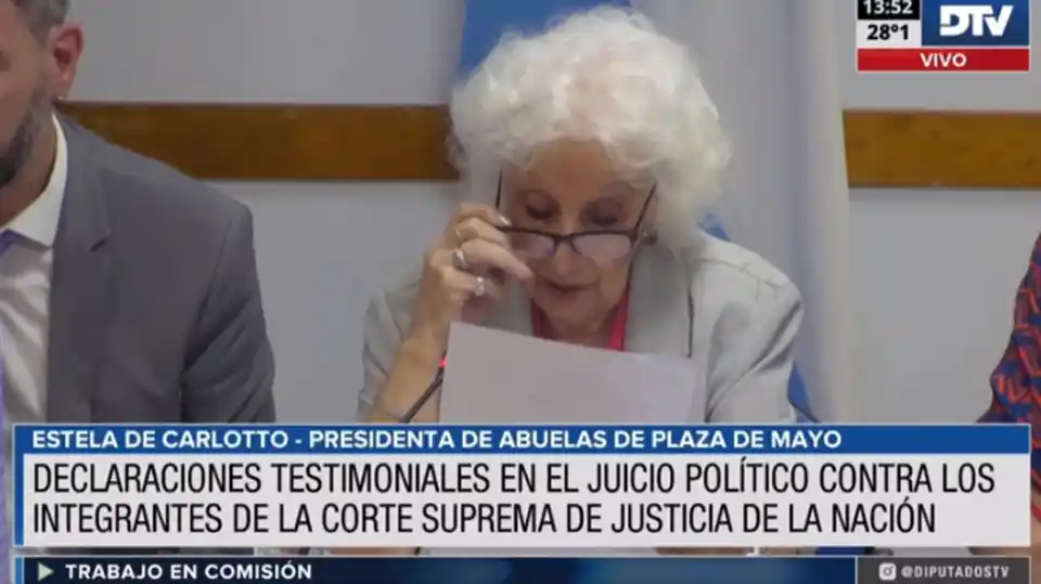 Estela de Carlotto y Germán Garavano expusieron en el Juicio Político a la Corte Suprema