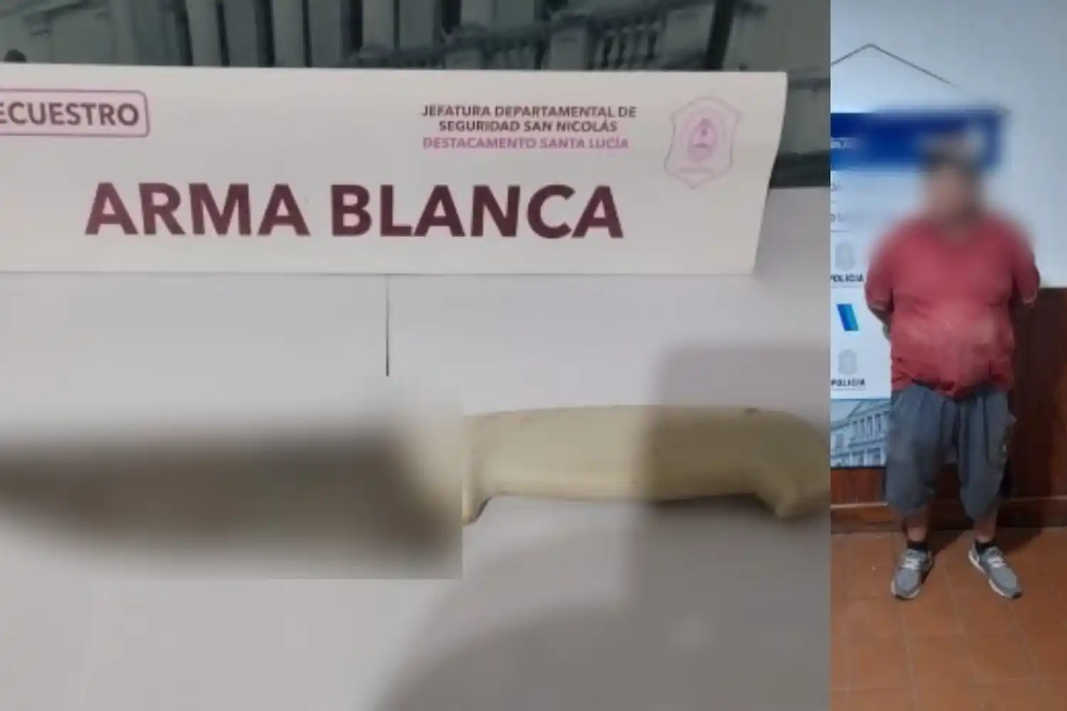 Santa Lucía: vendía pescado en la calle y robó una cuchilla en una casa