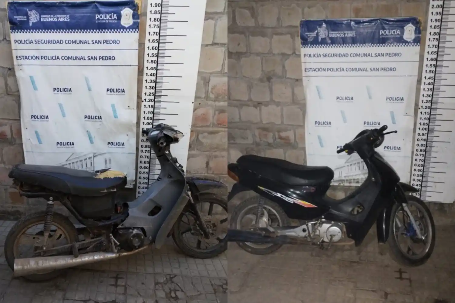 Las motos recuperadas por la policía.