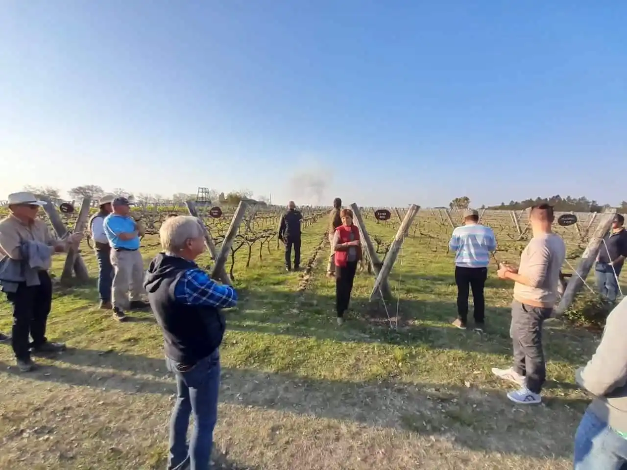 Grupo CREA de Mendoza con productores vitivinícolas locales