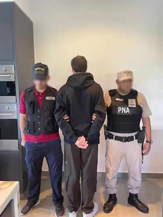 Piccirillo detenido. Fotografía: Agencia Noticias Argentinas / redes