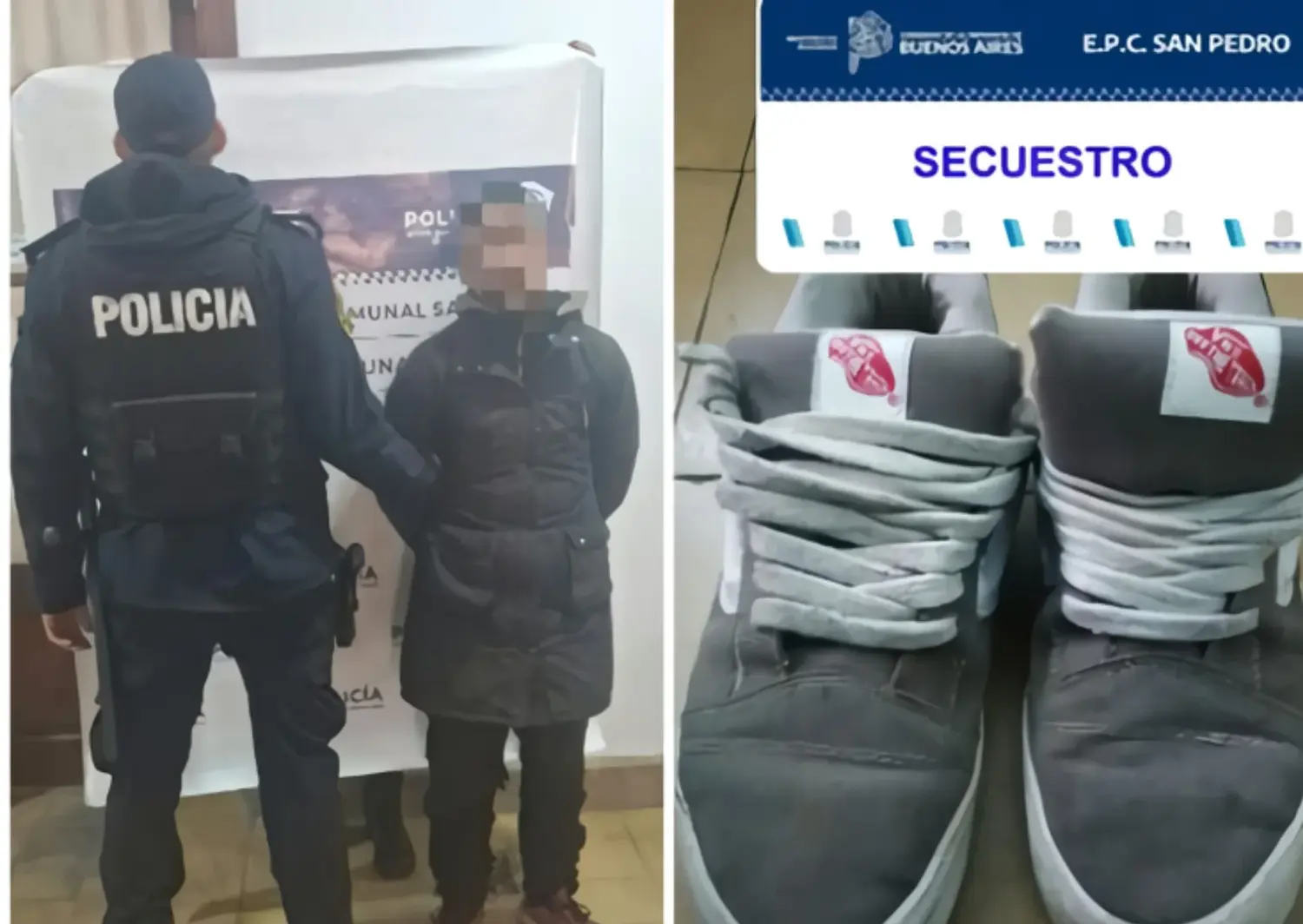 El sujeto fue trasladado a la Comisaría.