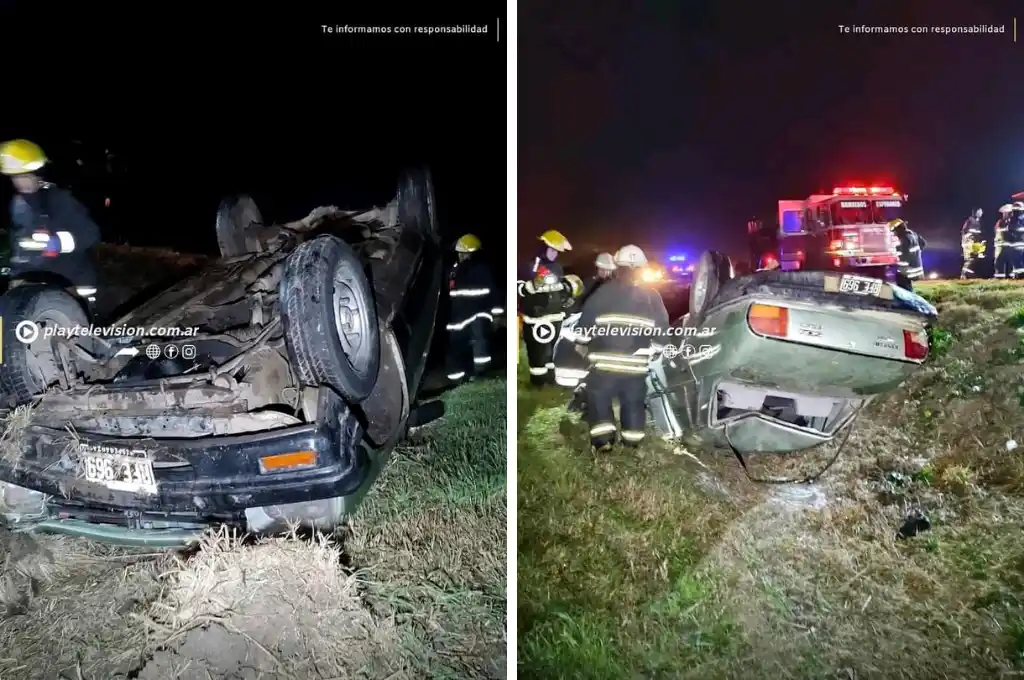 Impresionante vuelco en Ruta 70
