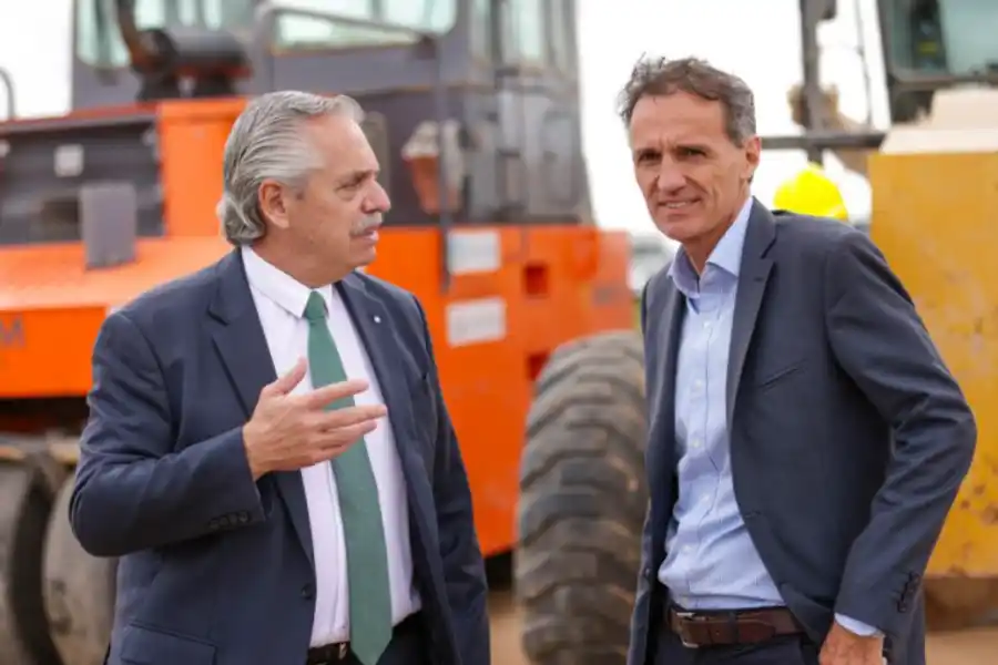 Alberto Fernández recorrió obras en la Ruta Nacional N°3 con Katopodis"