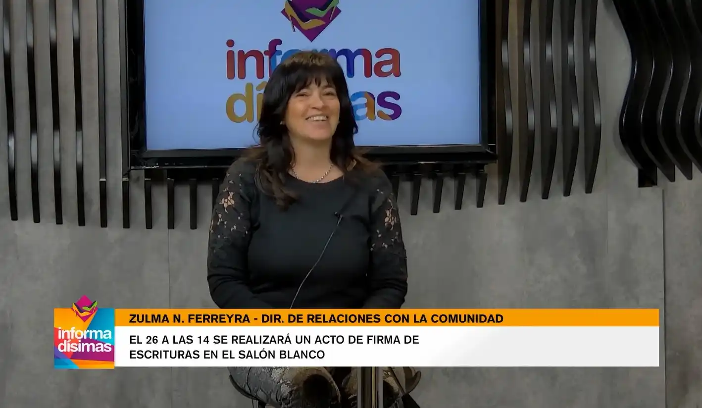 El lunes 26 a las 14 hs. se realizará un acto de firma de escrituras en el Salón Blanco