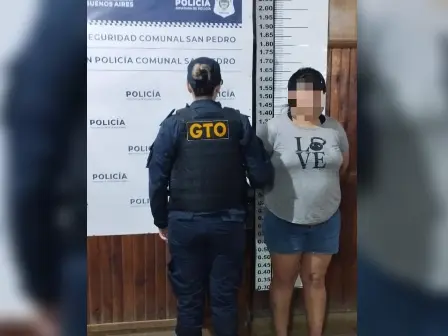 Aprehendideron a la moradora del domicilio.