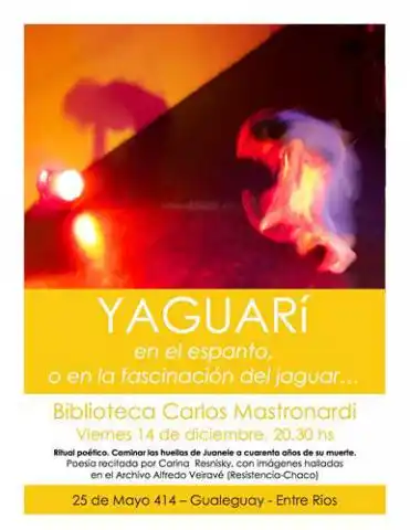 Se presenta el espectáculo “Yaguarí” en la Biblioteca Popular