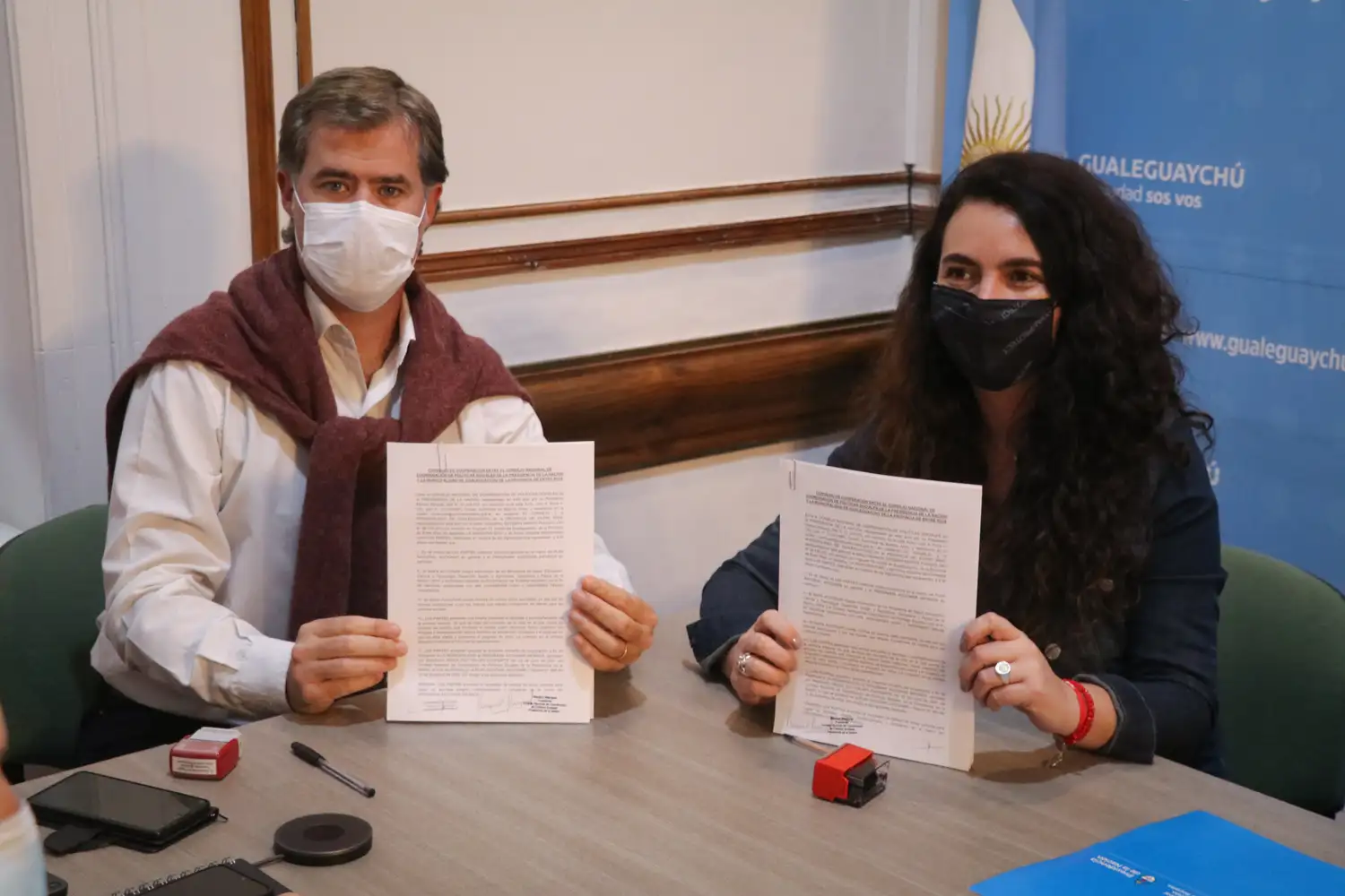 El intendente Piaggio recibió a la presidenta del Consejo de Políticas Sociales