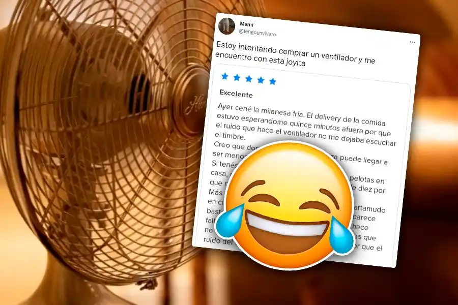 "Hace tanto ruido que no vas a escuchar ni a tu consciencia": la desopilante reseña de un ventilador que estalló de risa a todo Twitter