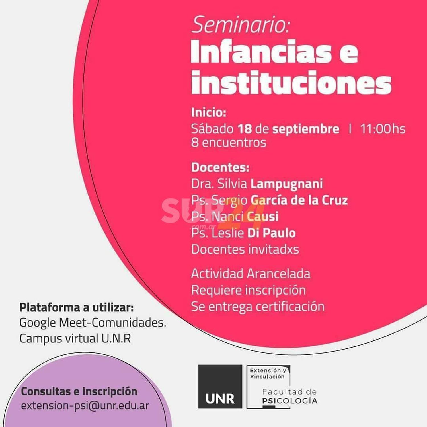 Seminario sobre “Infancia e Instituciones” organizado por la UNR