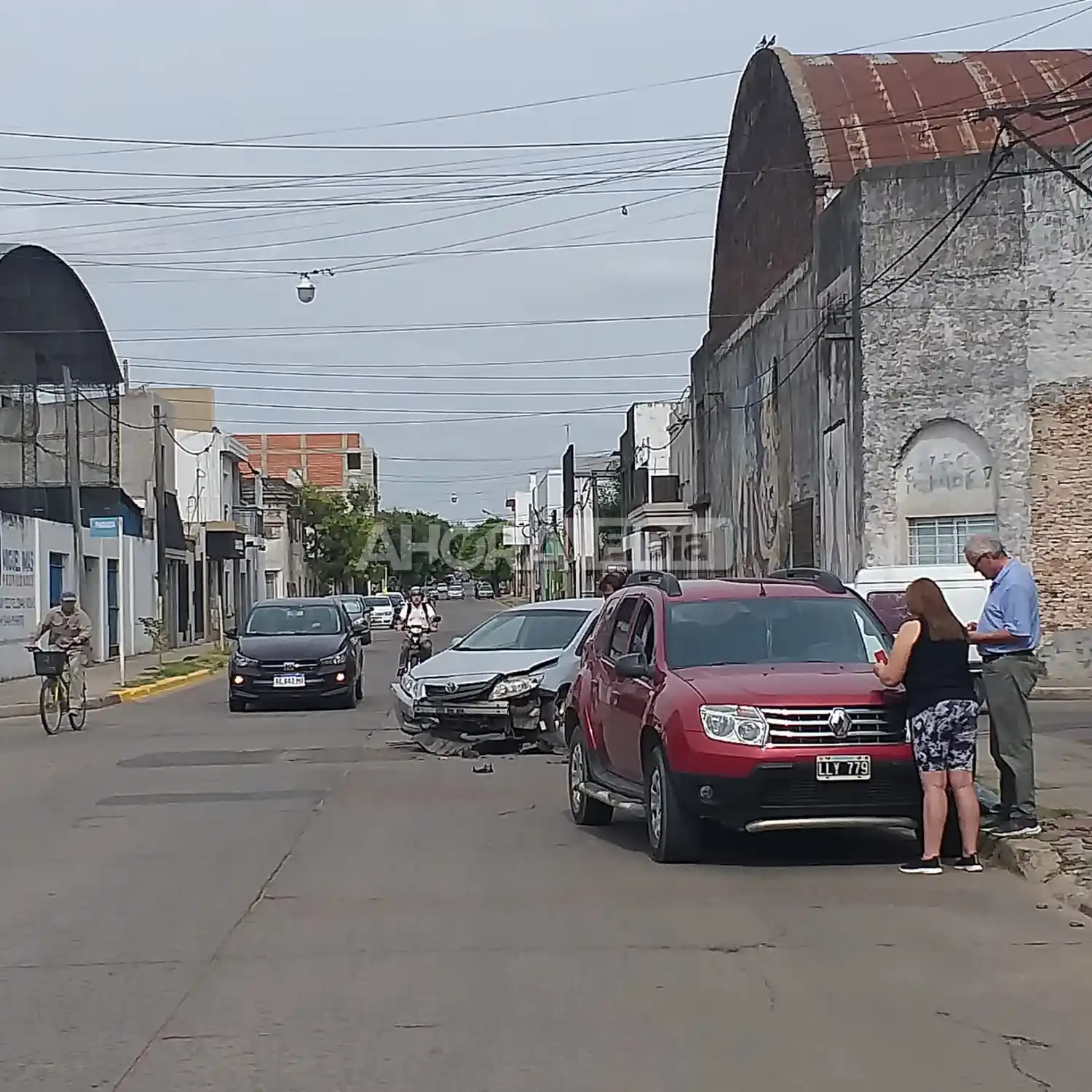 Fuerte accidente en pleno centro de Gualeguaychú