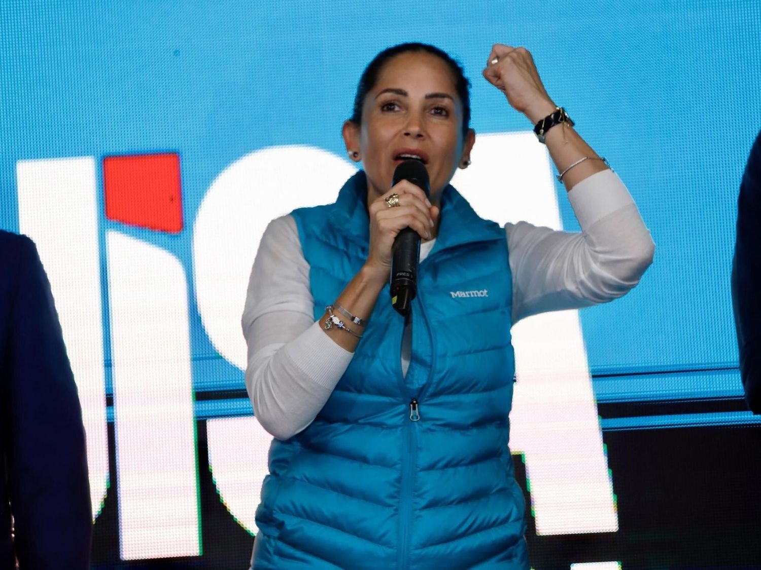 La candidata opositora en Ecuador fue optimista de cara a la segunda vuelta