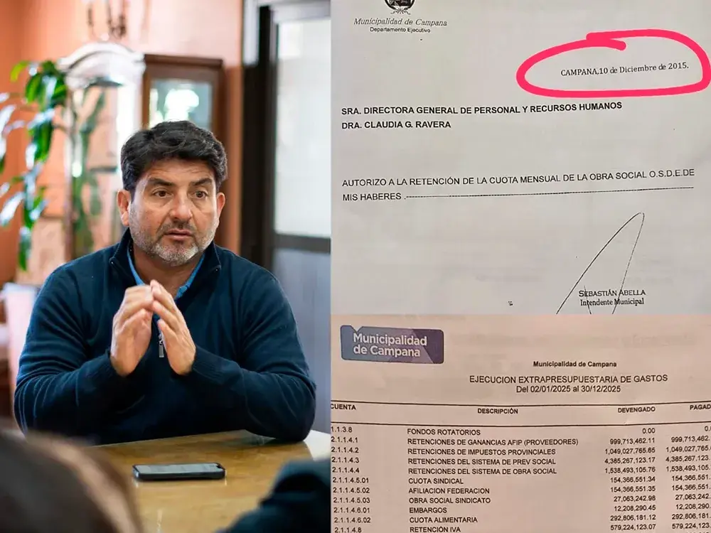 El secretario de Hacienda resaltó que el municipio solo retiene el dinero del sueldo del jefe comunal y lo transfiere a la empresa privada.