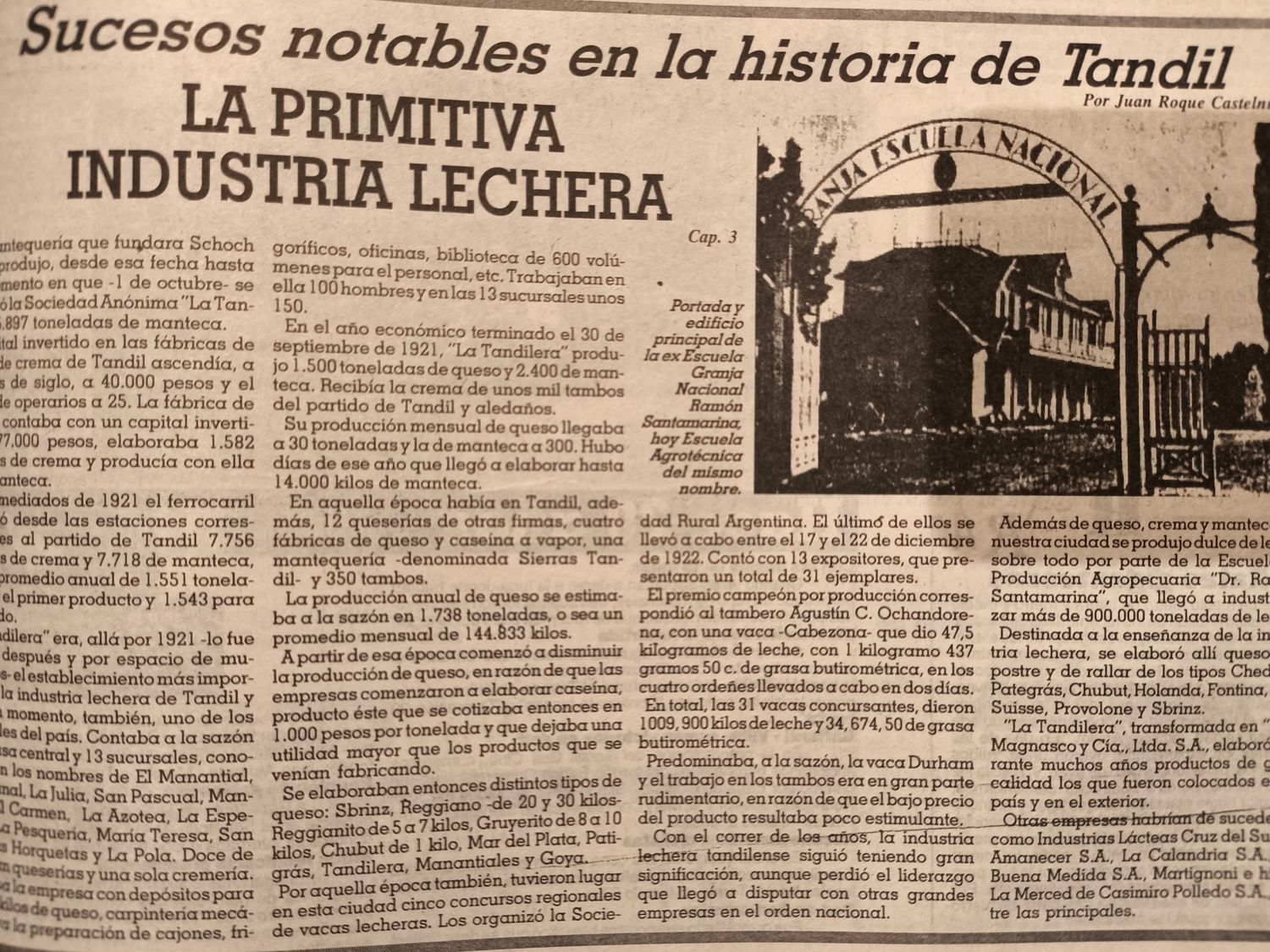 La primitiva industria lechera - Cap. 3