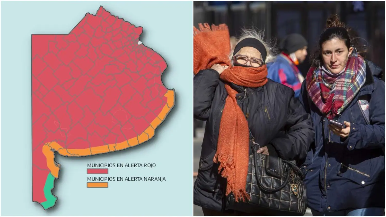 Alerta roja por la ola de frío extremo en casi todo el territorio bonaerense: Zonas afectadas y qué recomienda Provincia